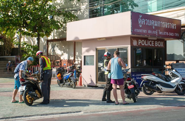 police check points songkran thailand